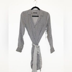 Kate Moss x Equipment silk shirt dress XS